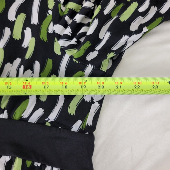 Dressbarn Womens Shirt Size 14 / 16‎ Top Multicolored 1/2 Sleeve V Neck - Picture 6 of 11